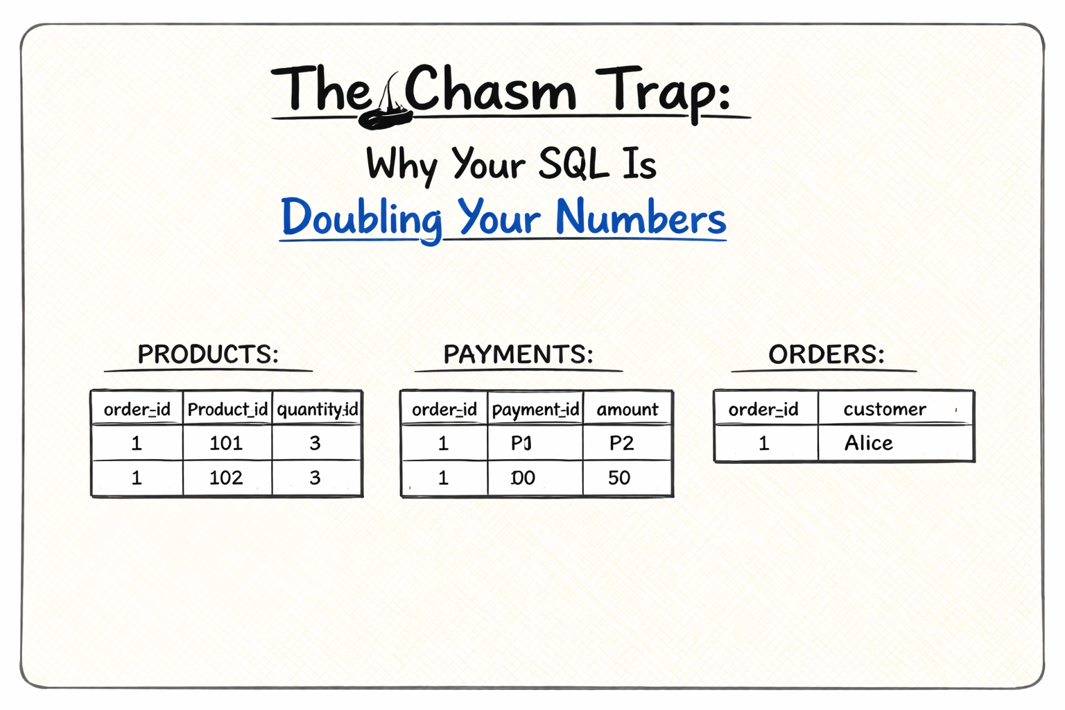chasm-trap-sql-aggregation